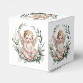 Watercolor Angel Wings Baptism Green フェイバーボックス (裏面サイド)