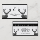 Watercolor Animal Deer 名刺 (正面/裏面)