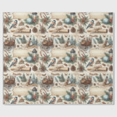 Watercolor Antique Winter/Christmas Script ラッピングペーパー (フラット)