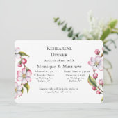 Watercolor Apple Cherry Blossom Rehearsal Dinner 招待状 (スタンド正面)