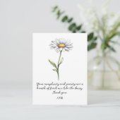 WATERCOLOR APRIL DAISY BIRTH FLOWER POSTCARD ポストカード (スタンド正面)