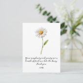 WATERCOLOR APRIL DAISY BIRTH FLOWER POSTCARD ポストカード (スタンド正面)