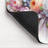 Watercolor Aquarell Flowers Painting Template マウスパッド (コーナー)