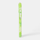 Watercolor Art Green Bubbles Abstract Phone Case iPhone 16ケース (左側面)