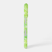 Watercolor Art Green Bubbles Abstract Phone Case iPhone 16ケース (右側面)
