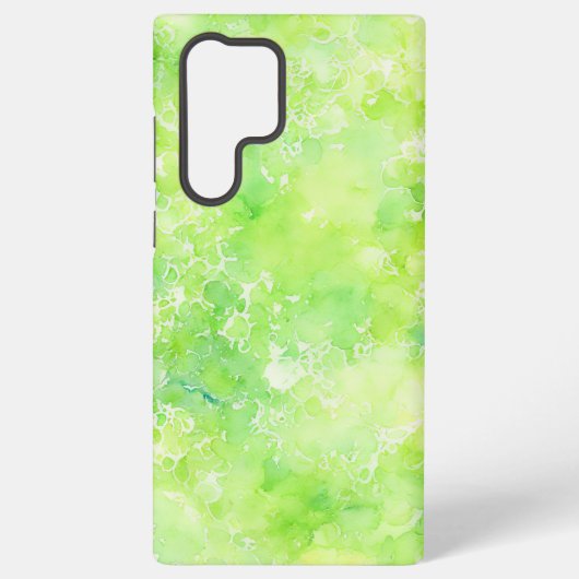 Watercolor Art Green Bubbles Abstract Phone Case Samsung Galaxyケース (裏面)