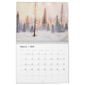 Watercolor art wall calendar: nature landscapes カレンダー (2月 2026)
