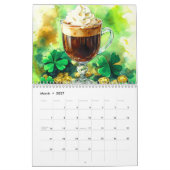 Watercolor Artistic Coffee Lovers Moments カレンダー (3月 2027)