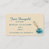 Watercolor Artistic Feather Pen Classic Notary 名刺 (正面)