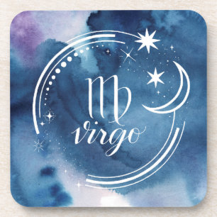 Watercolor Astrology - Virgo コースター
