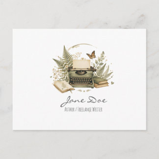 Watercolor Author Postcard, Botanical Floral Fern  ポストカード