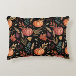 Watercolor Autumn Harvest Pattern アクセントクッション
