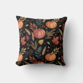 Watercolor Autumn Harvest Pattern クッション (正面)