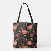 Watercolor Autumn Harvest Pattern トートバッグ (裏面)