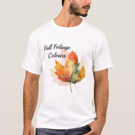Watercolor Autumn Leaf  Modern Unigender Tishirt  Tシャツ