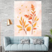 Watercolor Autumn Leaves Botanical Poster キャンバスプリント