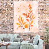 Watercolor Autumn Leaves Botanical Poster ポスター