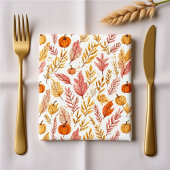 Watercolor Autumn Leaves Thanksgiving Napkins スタンダードランチョンナプキン