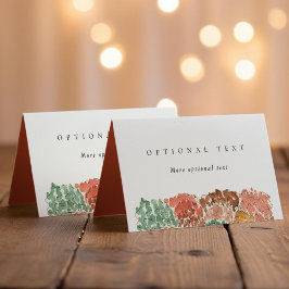 Watercolor Autumn Trees Thanksgiving プレイスカード