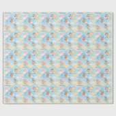 Watercolor Baby Animals Flying Wrapping Paper ラッピングペーパー (フラット)