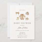 Watercolor Baby Clothes | Fall Baby Shower   招待状 (正面)
