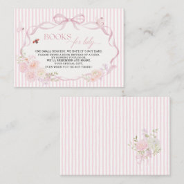   Watercolor Baby in bloom butterfly books for bab 名刺