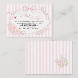   Watercolor Baby in bloom butterfly books for bab 名刺