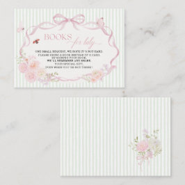  Watercolor Baby in bloom butterfly books for bab 名刺