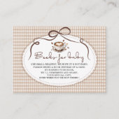 Watercolor baby is brewing coffee  baby shower boo 名刺 (正面)