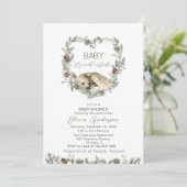  Watercolor Baby its cold outside Baby Shower 招待状 (スタンド正面)