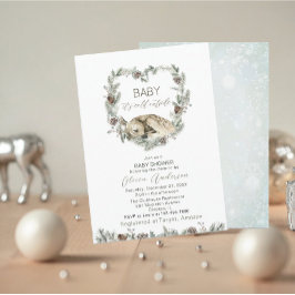  Watercolor Baby its cold outside Baby Shower 招待状