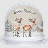 Watercolor Baby Reindeer Personalized Christmas (正面)