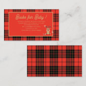 Watercolor baby shower books fo Enclosure Card エンクロージャーカード (正面/裏面)