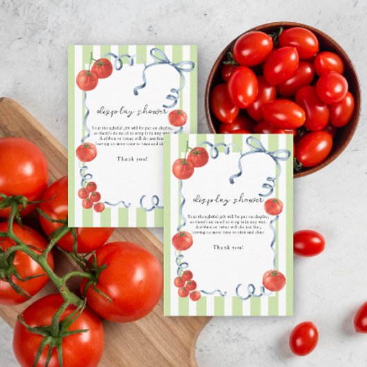 Watercolor baby shower - display shower エンクロージャーカード