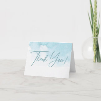 Watercolor Baby Shower Folding Thank You Card 案内状