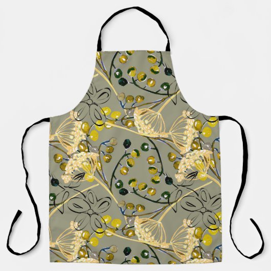 Watercolor background, seamless pattern エプロン (正面)