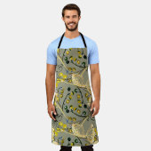 Watercolor background, seamless pattern エプロン (着用した状態)