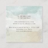 Watercolor Baker Artisan Bakery スクエア名刺 (裏面)