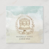 Watercolor Baker Artisan Bakery スクエア名刺 (正面)