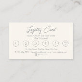 Watercolor Bakery Pastry Chef Elegant Script  ロイヤリティカード (裏面)