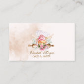 Watercolor Bakery Tools Cupcake Bakery 名刺 (正面)