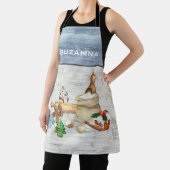 Watercolor Baking Christmas Cookie Bake  エプロン (インサイチュ)