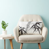 Watercolor bamboo art ランバークッション (椅子)