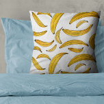 Watercolor bananas - yellow クッション<br><div class="desc">Indulge in the vibrant and playful beauty of this watercolor bananas pattern. This eye-catching design features a playful array of ripe bananas in a watercolor and ink style and it is perfect for adding a pop of color and a touch of nature to your home decor, stationery, or accessories. Get...</div>