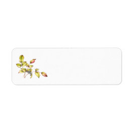 Watercolor barberry return address label ラベル