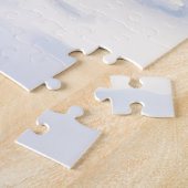 Watercolor Basenji Townhouse Christmas Holiday ジグソーパズル (側面)