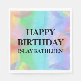 Watercolor Bath Bomb Birthday Paper Napkin スタンダードランチョンナプキン