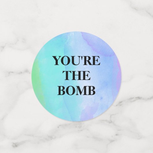 Watercolor Bath Bomb Birthday Table Confetti コンフェッティ (スモール正面)