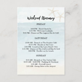 Watercolor Beach Bachelorette Party Weekend エンクロージャーカード