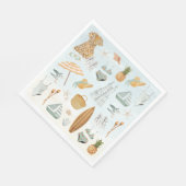 Watercolor Beach Bachelorette Party Weekend スタンダードランチョンナプキン (角)